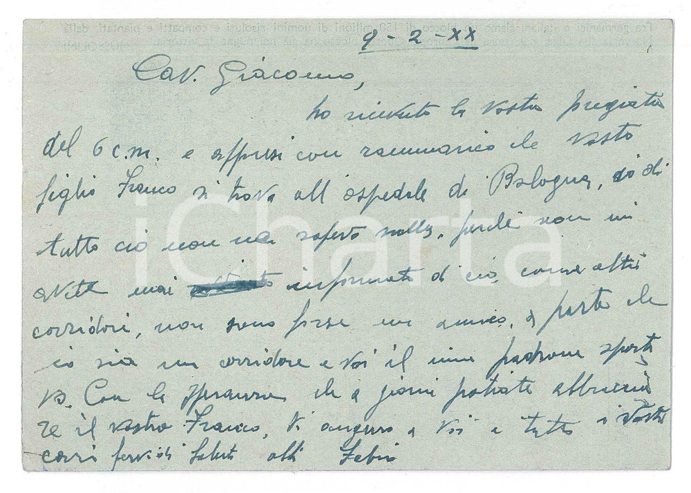 Autografo originale 1942 WW2 CICLISMO ANZIO Cartolina Fabio BATTESINI a Giacomo GRASSI  AUTOGRAFO 1