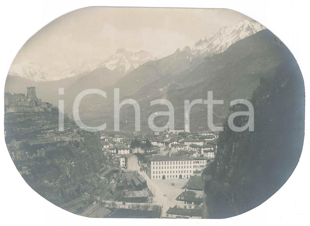 Fotografia d epoca originale 1930 ca VALTELLINA  SONDRIO  Circuito dei castelli  Panorama Foto 1