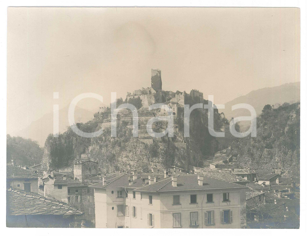 Fotografia d epoca originale 1930 ca LOMBARDIA  VALTELLINA  Circuito dei castelli  Veduta  Foto 1