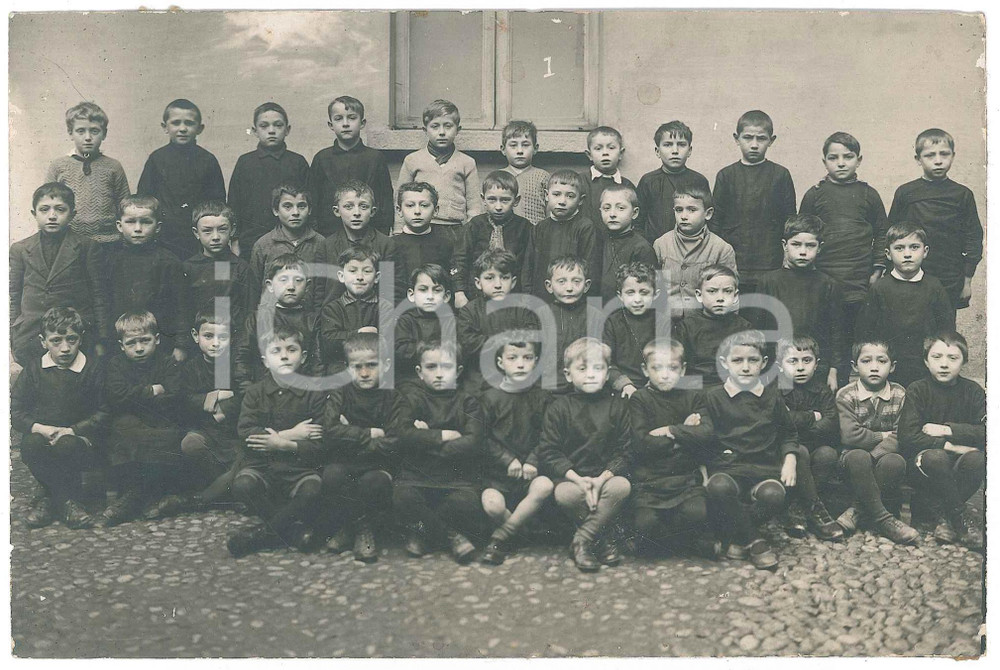 Fotografia d epoca originale 1929 COSTUME ITALIA Classe elementare maschile  Ritratto  Foto 17x11 cm 1