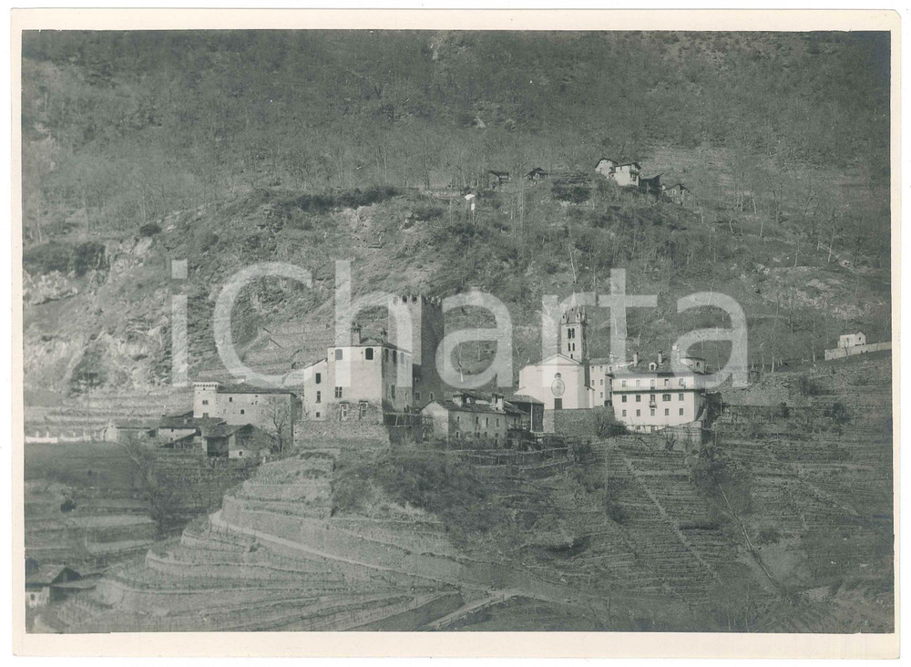 Fotografia d epoca originale 1930 ca ALTA VALLE D AOSTA  AVISE  Veduta panoramica  Foto 24x18 1