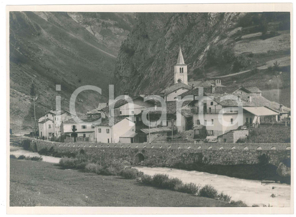 Fotografia d epoca originale 1930 ca VALLE D AOSTA  LA THUILE  Veduta panoramica  Foto 23x17 cm 1