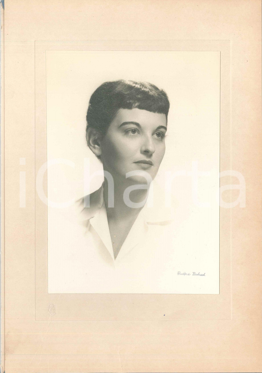 Fotografia d epoca originale 1950 ca Bradford BACHRACH  Portrait of a young woman  Photo 20x29 cm 1