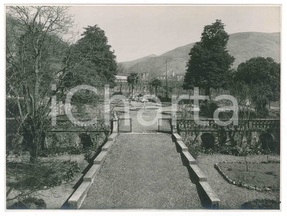 Fotografia d epoca originale 1930 ca Area di BRESCIA Villa padronale  Giardino  Foto 24x17 cm 1