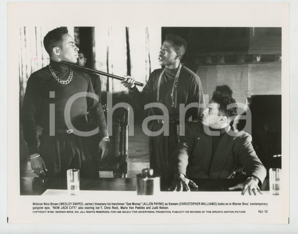Materiale cinematografico d’epoca 1991 NEW JACK CITY Allen PAYNE Wesley SNIPES Christopher WILLIAMS Foto 25x20 cm 1