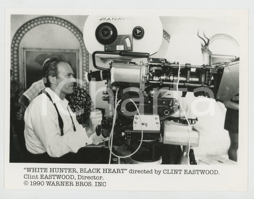 Materiale cinematografico d’epoca 1990 WITHE HUNTER, BLACK HEART Clint EASTWOOD backstage  Foto 23x18 cm 1