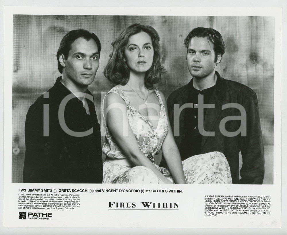 Materiale cinematografico d’epoca 1991 FIRES WITHIN Jimmy SMITS Greta SCACCHI Vincent D ONOFRIO Foto 25x20 cm 1