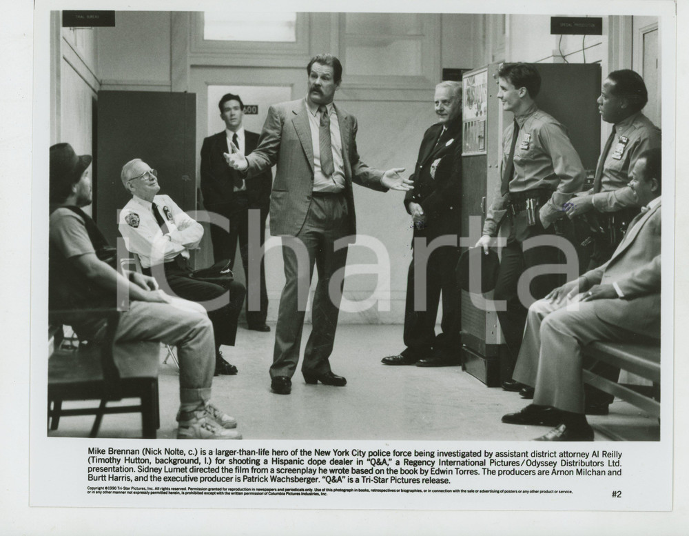 Materiale cinematografico d’epoca 1990 CINEMA  Q&A Timothy HUTTON Nick NOLTE Foto 25x20 cm 2 1