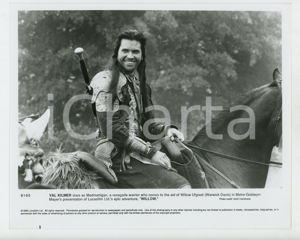 Materiale cinematografico d’epoca 1988 CINEMA  WILLOW Val KILMER Foto 25x20 cm 1