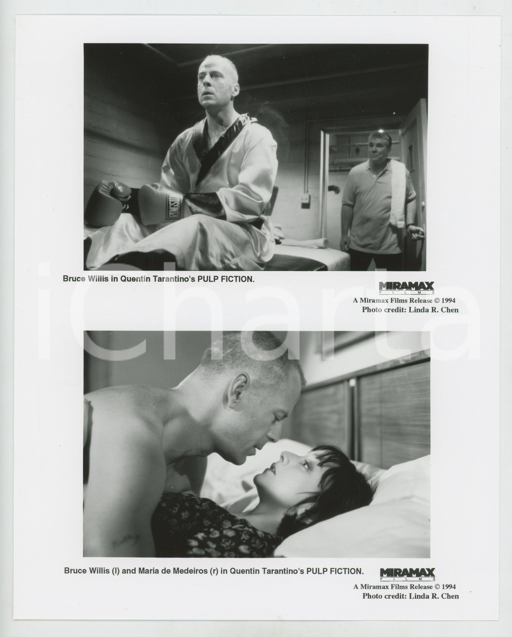 Materiale cinematografico d’epoca 1994 PULP FICTION Bruce WILLIS Maria DE MEDEIROS Foto 20x25 cm 1