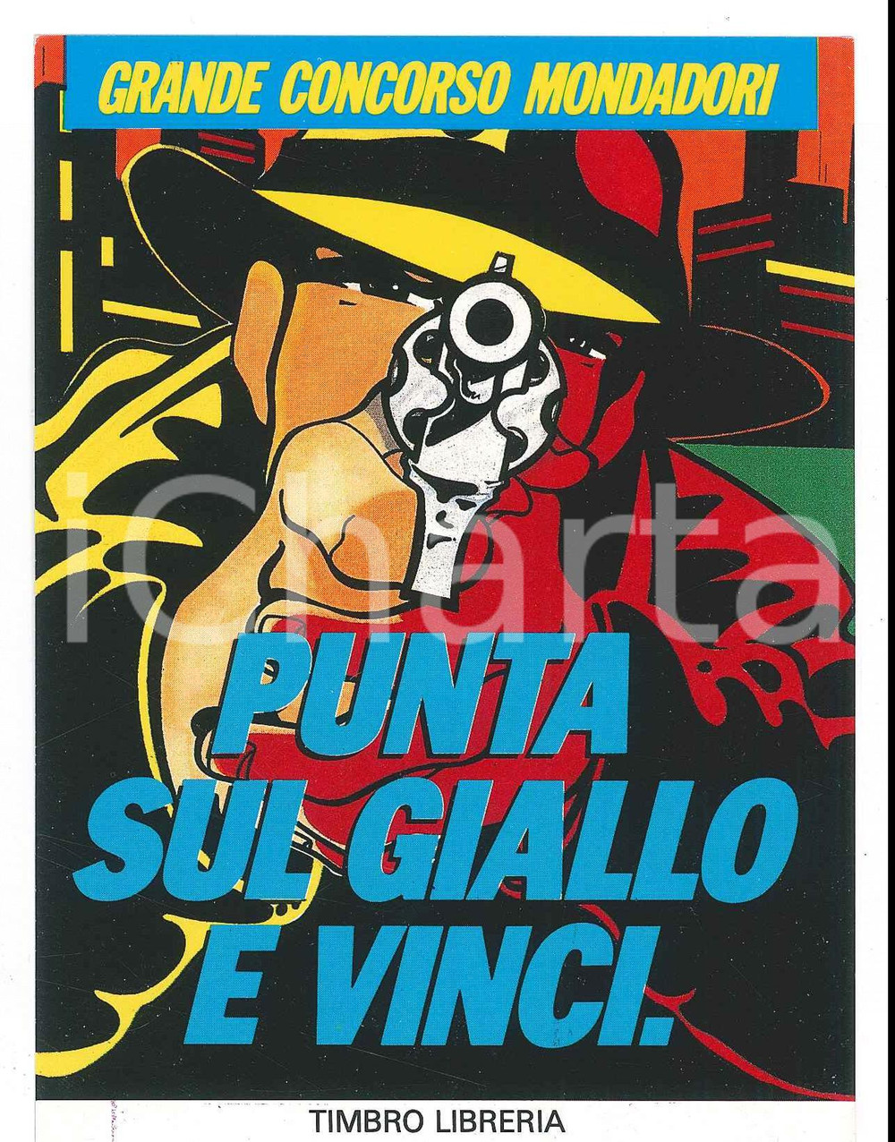 Cartolina originale da collezione 1990 ca MONDADORI Punta sul Giallo e vinci  Cartolina Grande Concorso FG NV 1