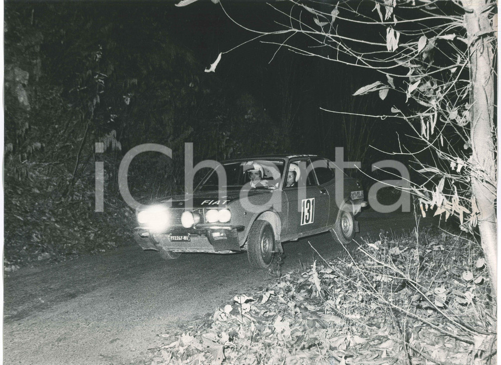 Fotografia d epoca originale 1972 RALLY 333 MINUTI Fiat 128 Coupé Simonetta DEL MAZZA Sergio CARDARELLI 4 1