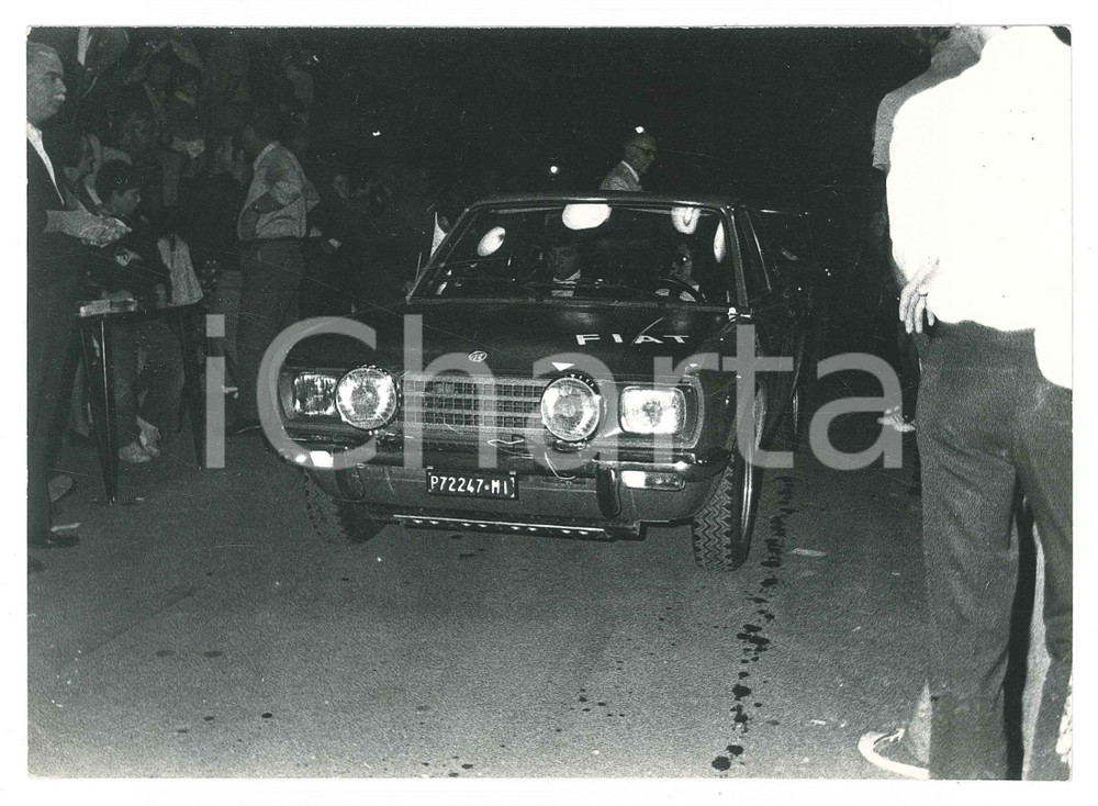 Fotografia d epoca originale 1972 PISA  RALLY Fiat 128 CoupÃ© n.130  Simonetta DEL MAZZA Foto 17x12 cm 6 1