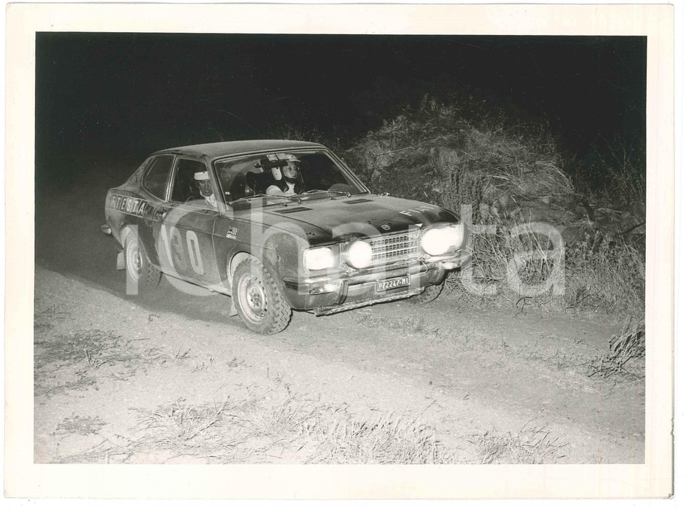 Fotografia d epoca originale 1972 PISA  RALLY Fiat 128 CoupÃ© n.130  Simonetta DEL MAZZA Foto 24x18 cm 4 1