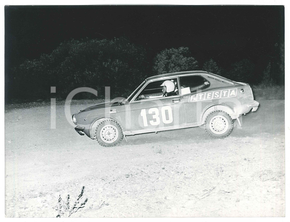 Fotografia d epoca originale 1972 PISA  RALLY Fiat 128 CoupÃ© n.130  Simonetta DEL MAZZA Foto 24x18 cm 2 1