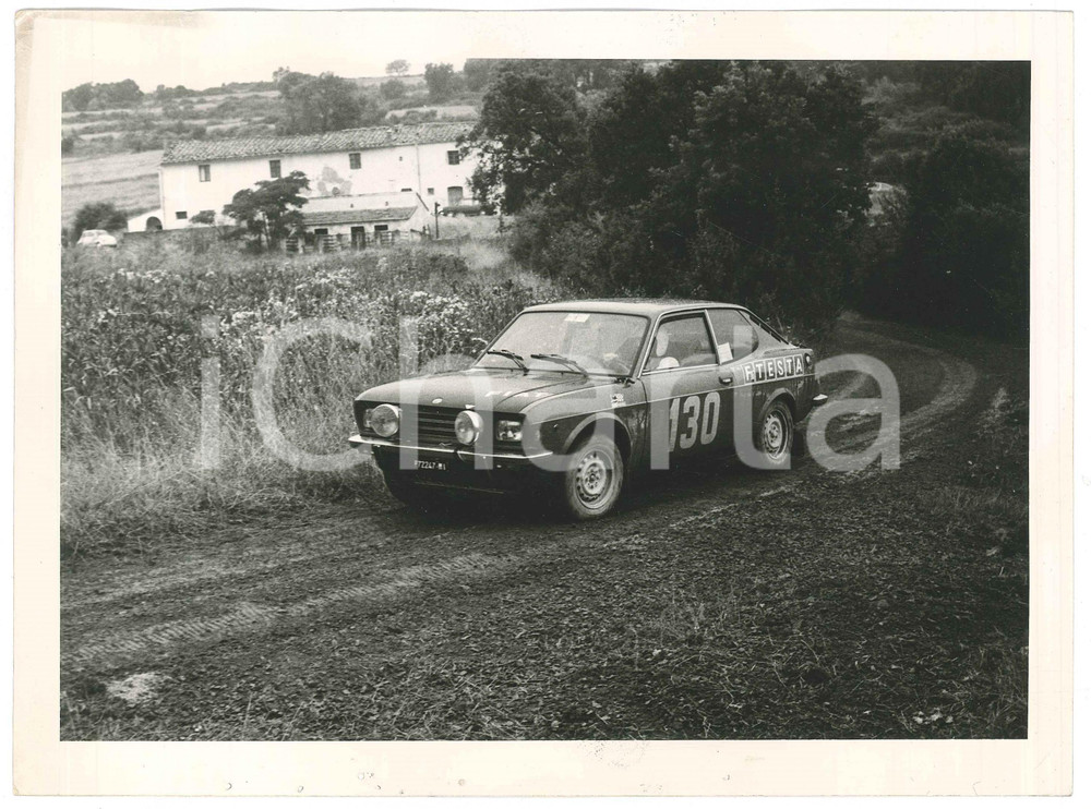 Fotografia d epoca originale 1972 PISA  RALLY Fiat 128 CoupÃ©  Simonetta DEL MAZZA Sergio CARDARELLI Foto 2 1
