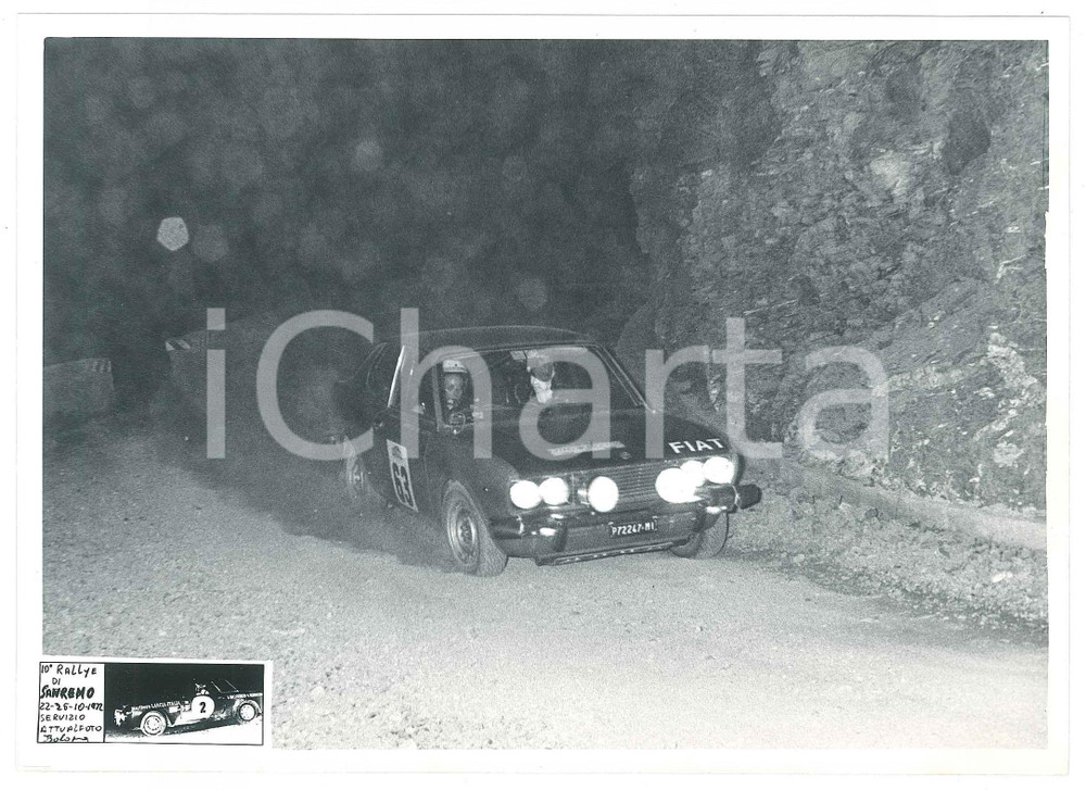 1972 SANREMO RALLY Fiat 128 Coupé Simonetta DEL MAZZA Sergio CARDARELLI Foto 12