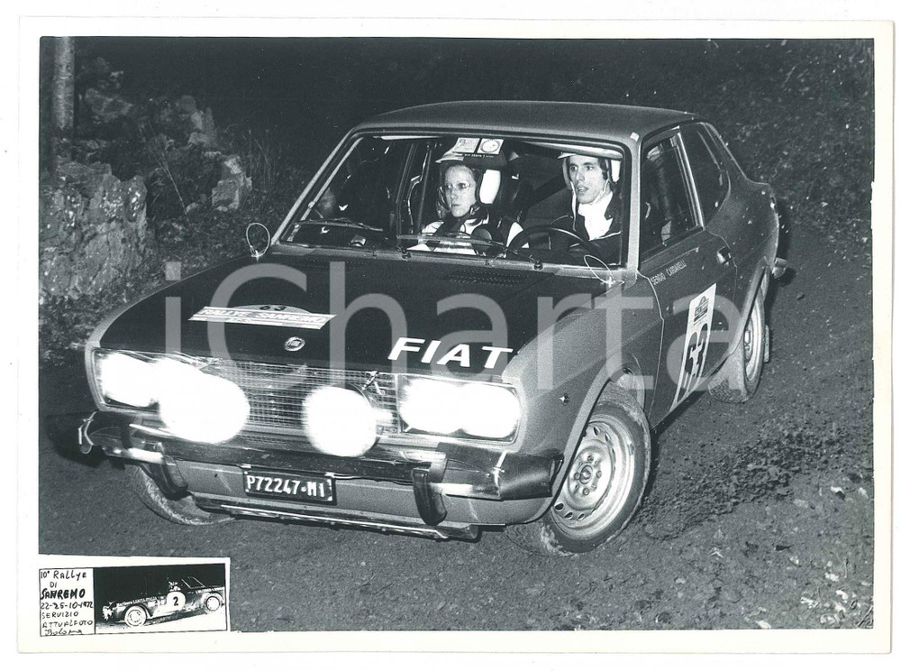 1972 SANREMO RALLY Fiat 128 Coupé Simonetta DEL MAZZA Sergio CARDARELLI Foto (9)
