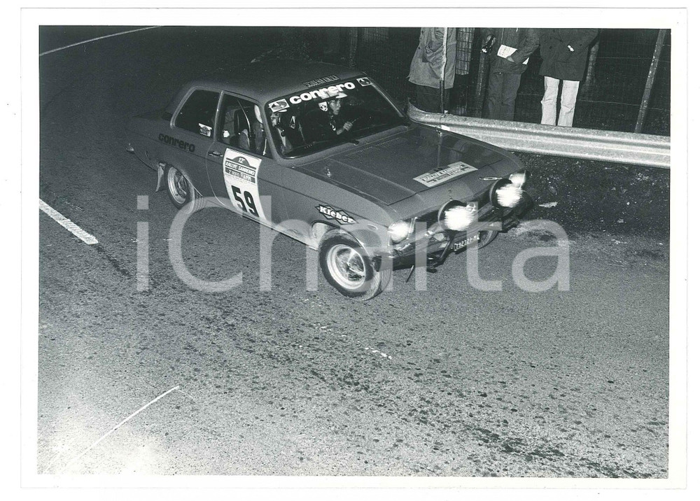 Fotografia d epoca originale 1974 SANREMO  RALLY Opel ASCONA Simonetta DEL MAZZA Enrica MARENGHI Foto 1