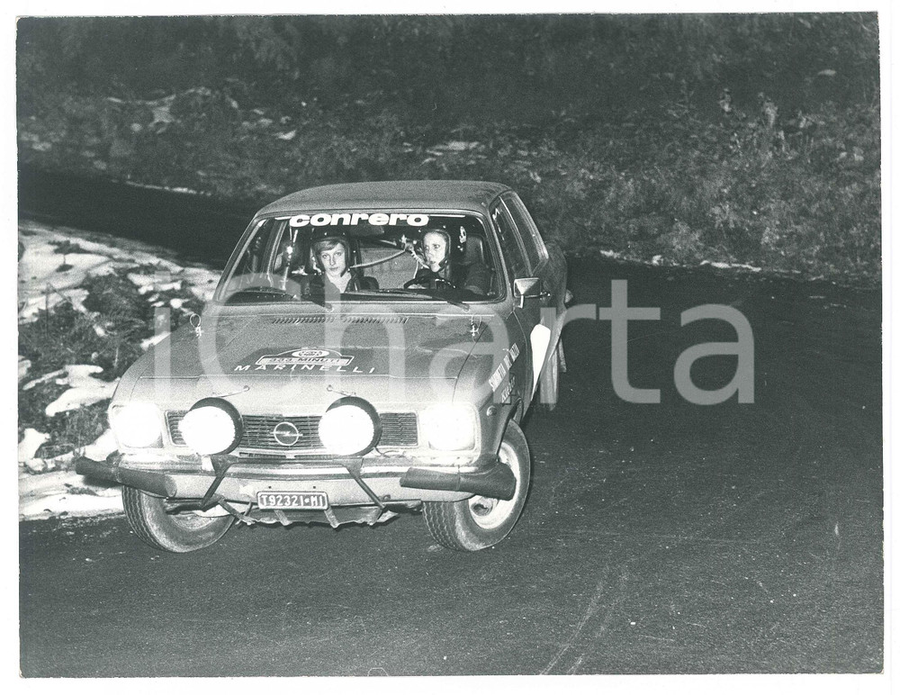 Fotografia d epoca originale 1970 ca RALLY 333 MINUTI Opel ASCONA Simonetta DEL MAZZA Enrica MARENGHI Foto 2 1