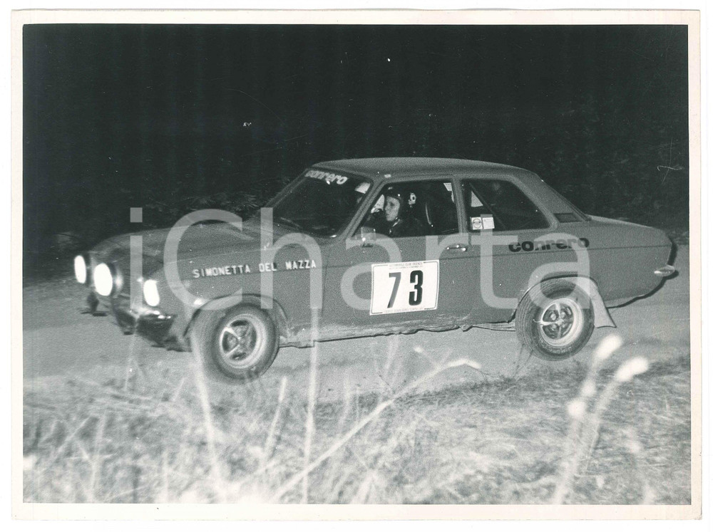 Fotografia d epoca originale 1970 ca ITALIA  RALLY Simonetta DEL MAZZA a bordo di una Opel Ascona  Foto 1