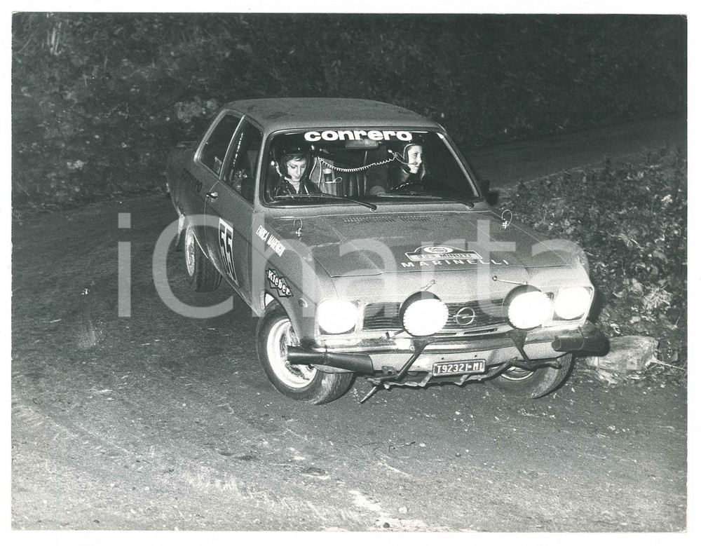 Fotografia d epoca originale 1970 ca RALLY 333 MINUTI Opel ASCONA Simonetta DEL MAZZA Enrica MARENGHI Foto 1