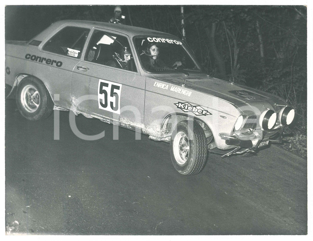 Fotografia d epoca originale 1970 ca RALLY 333 MINUTI Opel ASCONA Simonetta DEL MAZZA Enrica MARENGHI Foto 1 1