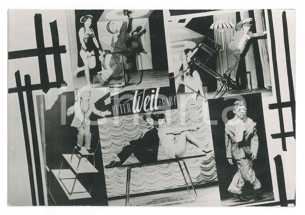 Fotografia d epoca originale 1970 ca GERMANY  CIRCUS  Peter WEIL & GABY Vintage Photo 15x10 cm 1