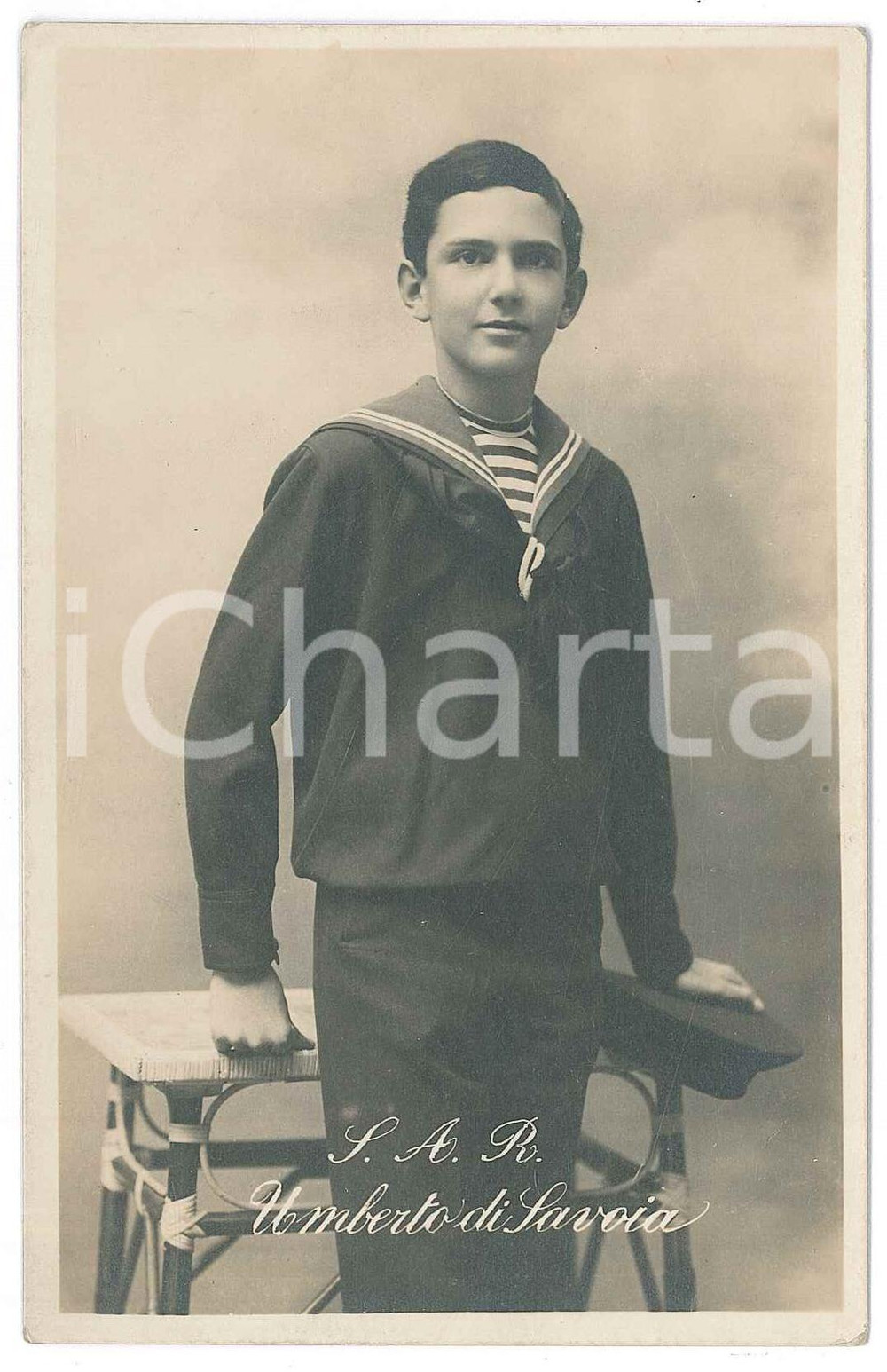 Cartolina originale da collezione 1915 ca CASA SAVOIA Principe Umberto II  Ritratto  Cartolina FP NV 1