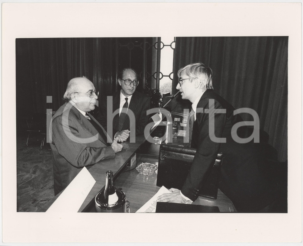 Fotografia d epoca originale 1988 ROMA Fabio PISTELLA con Emilio MASSA Foto 25x20 cm 1