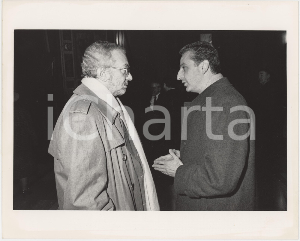 Fotografia d epoca originale 1985 ca MILANO  PSI Ugo FINETTI Mario RAIMONDO Ritratto  25x20 cm 1 1
