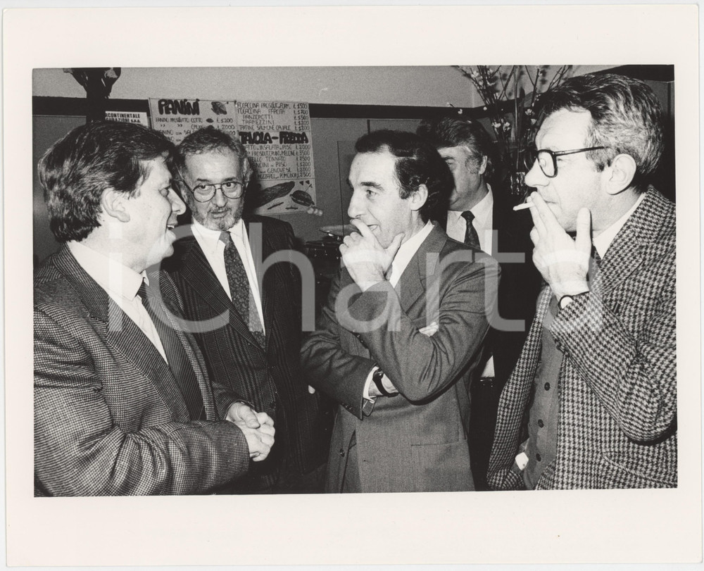 Fotografia d epoca originale 1990 ca MILANO  PSI Paolo PILLITTERI Mario RAIMONDO Pio DE BERTI Luigi MATTUCCI 1