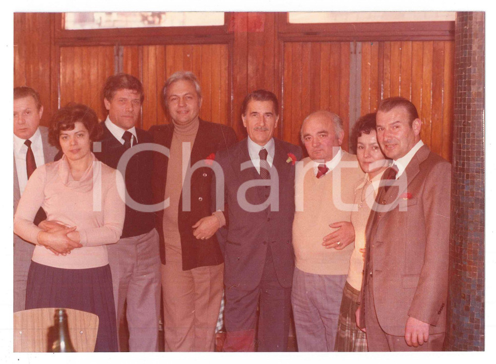 Fotografia d epoca originale 1976 MILANO Festa dell Avanti!  Aldo ANIASI Walter ARMANINI  Foto 17x12 2 1