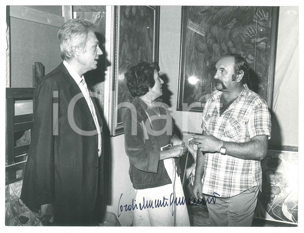 Fotografia d epoca originale 1975 ca MILANO Festa AVANTI!  Walter ARMANINI alla mostra  Foto AUTOGRAFO 3 1