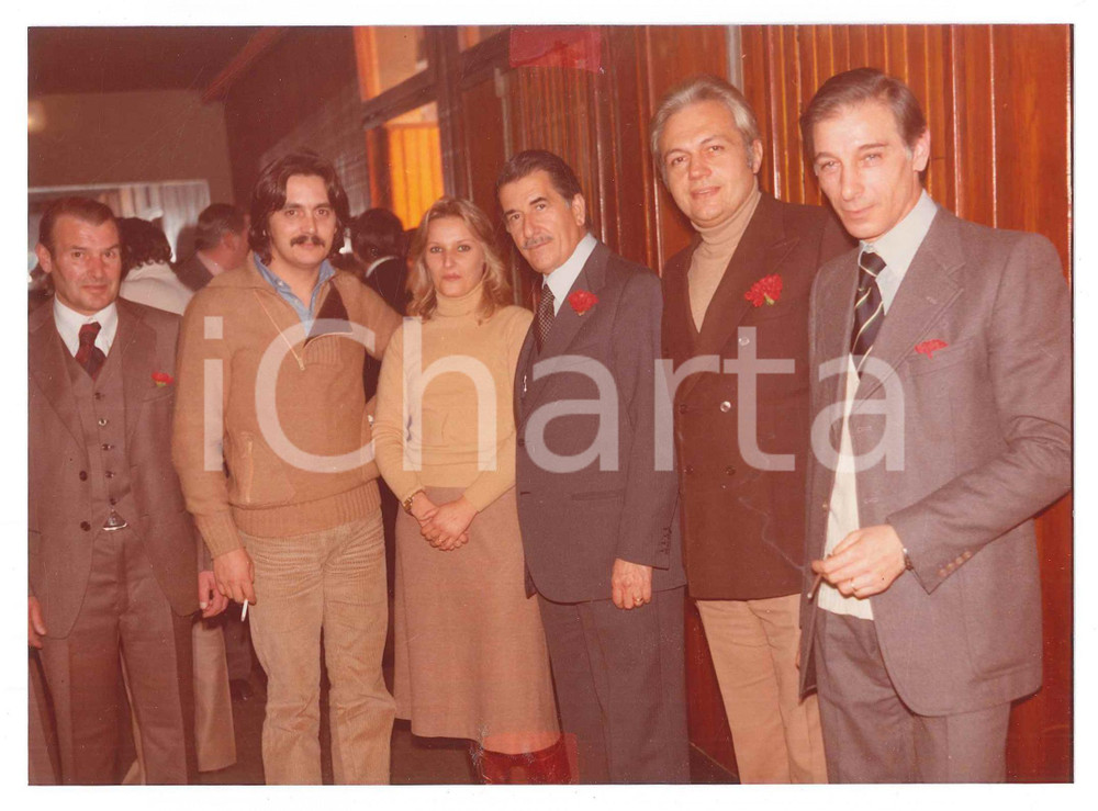 Fotografia d epoca originale 1976 MILANO Festa dell Avanti!  Aldo ANIASI Walter ARMANINI  Foto 17x12 cm 1