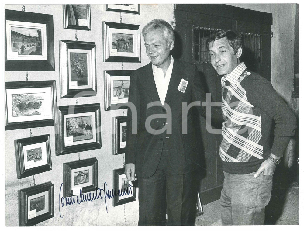 Fotografia d epoca originale 1975 ca MILANO Festa AVANTI!  Walter ARMANINI alla mostra  Foto AUTOGRAFO 1 1