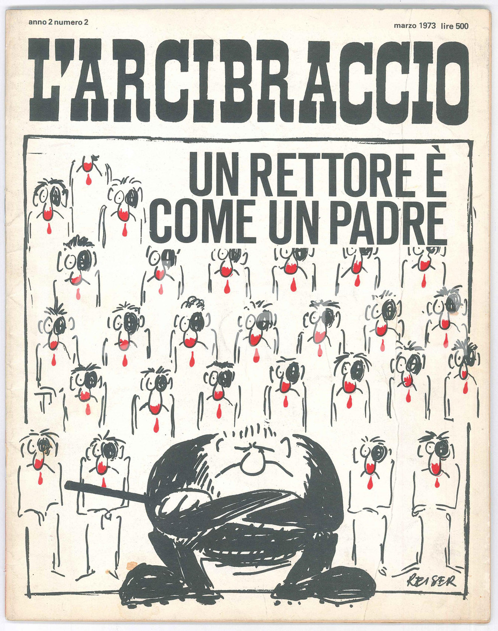 Giornale, rivista storica 1973 L ARCIBRACCIO Hit Parade di WOLINSKI Gran Duduche di CABU  Rivista FUMETTI 1