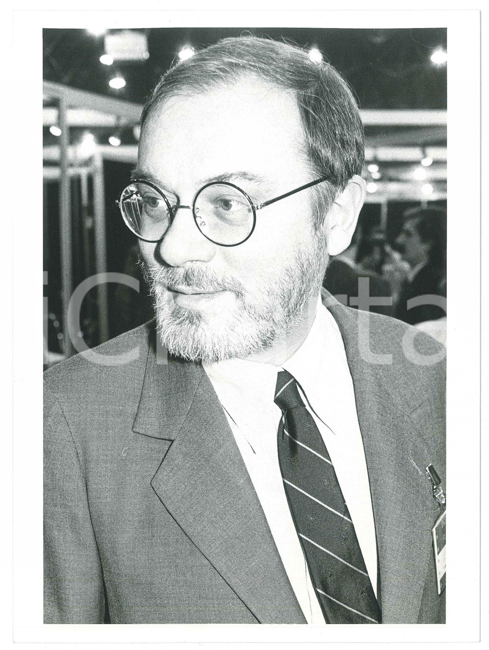 Fotografia d epoca originale 1985 COSTUME ITALIA Giornalista Piero OSTELLINO Ritratto  Foto 18x24 cm 4 1