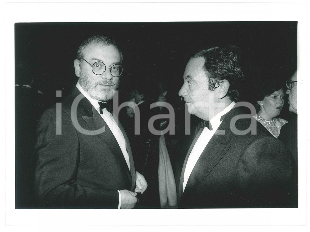 Fotografia d epoca originale 1985 ca COSTUME ITALIA  Piero OSTELLINO Carlo PATRUCCO  Foto 24x18 cm 1