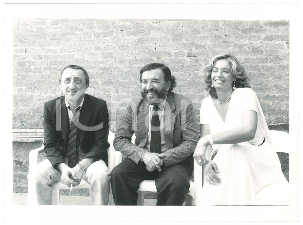 Fotografia d epoca originale 1983 VENEZIA Mostra del Cinema  Pupi AVATI Carlo DELLE PIANE Tiziana PINI 1