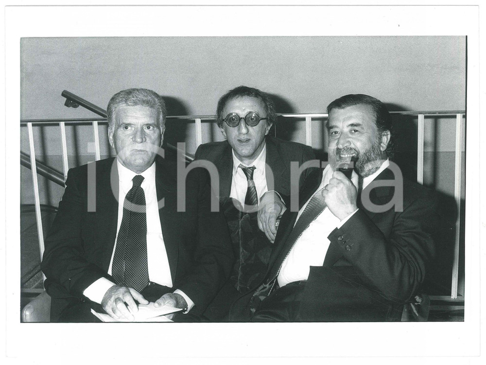 Fotografia d epoca originale 1986 VENEZIA Mostra del Cinema Pupi AVATI Carlo DELLE PIANE Sergio ZAVOLI  Foto 1