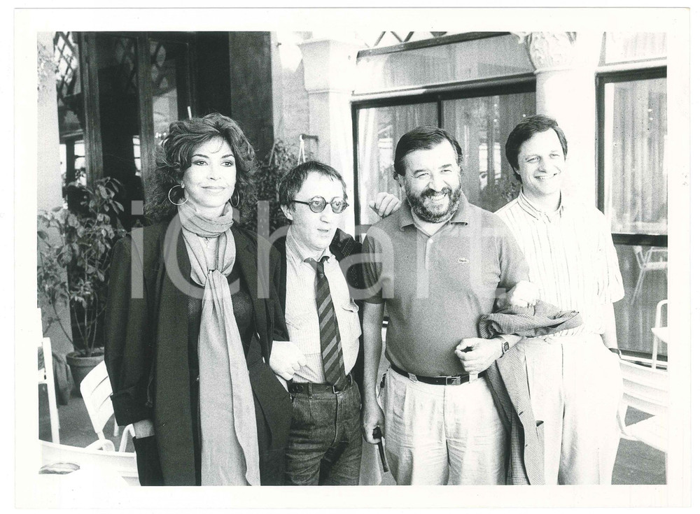 Fotografia d epoca originale 1984 VENEZIA Mostra del Cinema  Carlo DELLE PIANE Pupi AVATI Lino CAPOLICCHIO 1