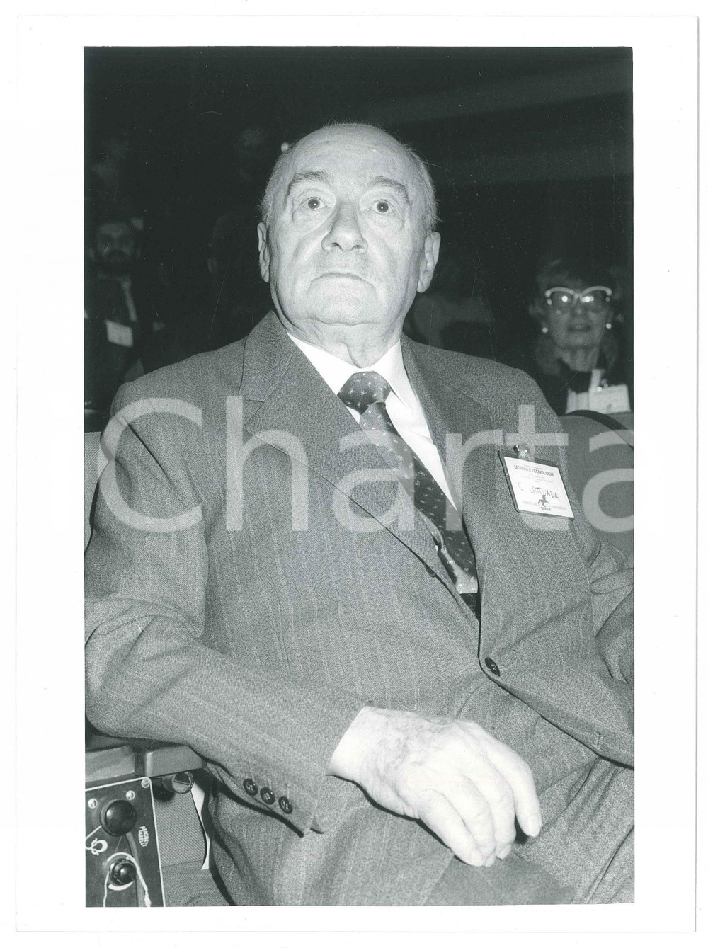 Fotografia d epoca originale 1986 MILANO Convegno Uomini e tecnologie Carlo LATTUADA Presidente BREDA Foto 1