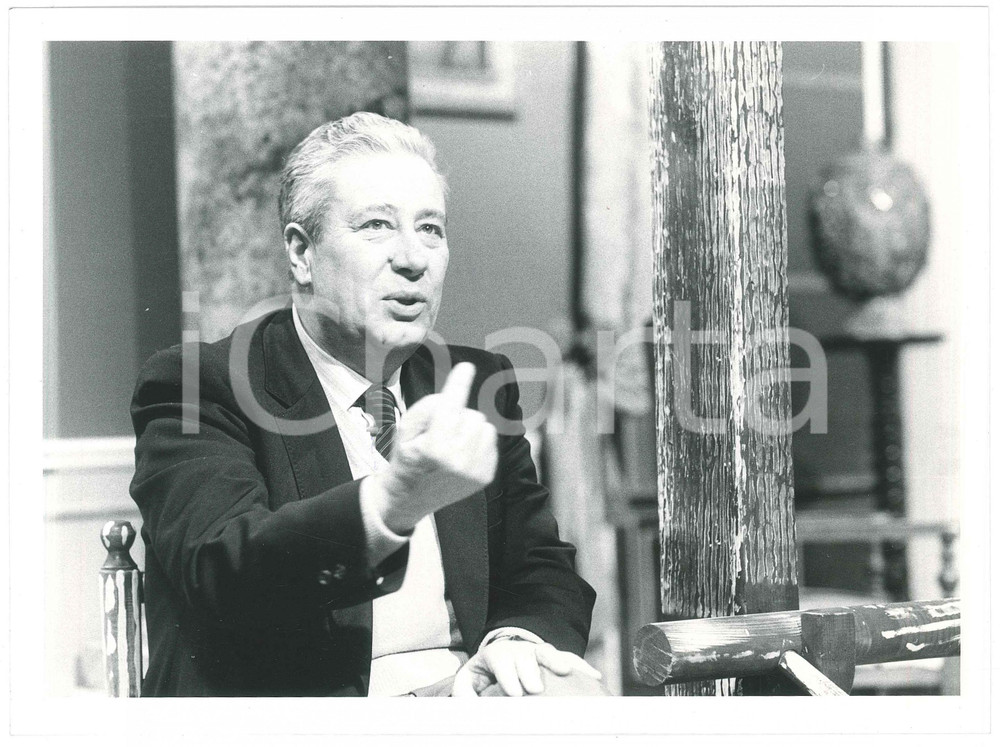 Fotografia d epoca originale 1985 ca ITALIA  Domenico ROSATI Ritratto Presidente ACLI  Foto 24x18 cm 2 1