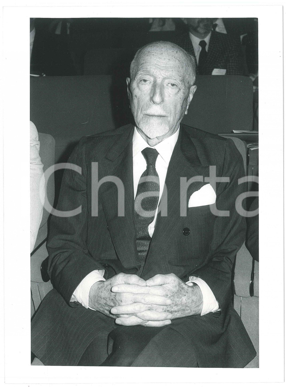 Fotografia d epoca originale 1985 ca ITALIA  POLITICA Senatore Giuseppe MEDICI Ritratto  Foto 18x24 cm 1