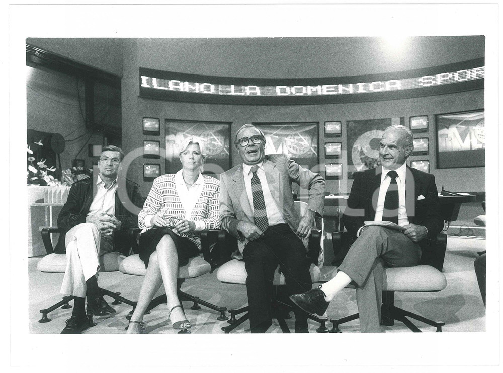 Fotografia d epoca originale 1989 RA1 LA DOMENICA SPORTIVA Tito STAGNO Sandro CIOTTI Carlo SASSI Foto 1