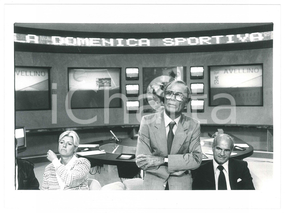 Fotografia d epoca originale 1989 RA1 LA DOMENICA SPORTIVA Tito STAGNO Luciana VESCHI D ASNASCH Sandro CIOTTI 1