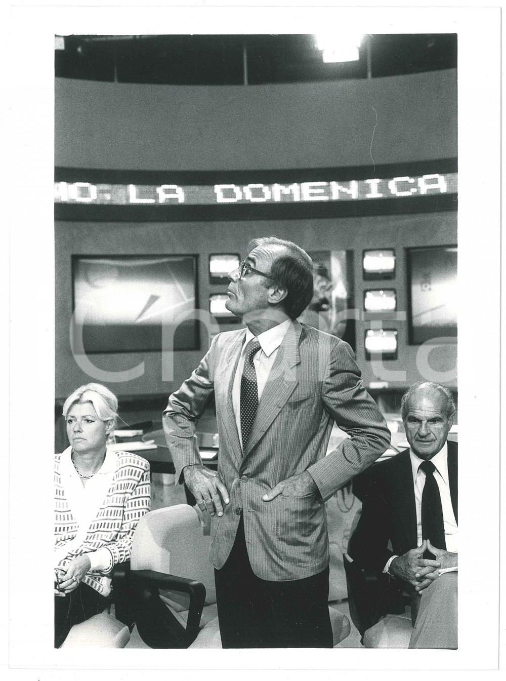 Fotografia d epoca originale 1989 RA1 LA DOMENICA SPORTIVA Luciana VESCHI D ASNASCH Tito STAGNO Sandro CIOTTI 1