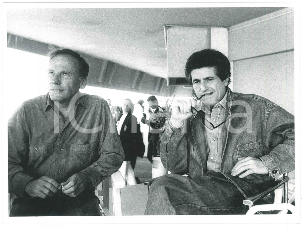 Fotografia d epoca originale 1986 FESTIVAL DI CANNES JeanLouis TRINTIGNANT Claude LELOUCH  Foto 1