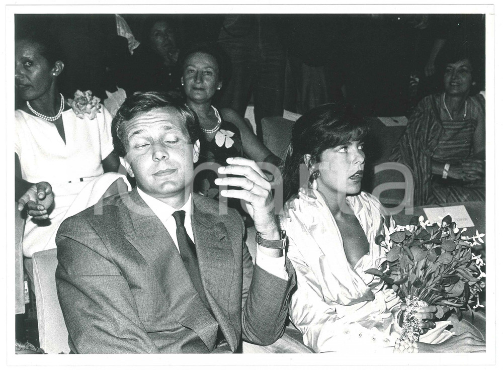 Fotografia d epoca originale 1985 VENEZIA  MOSTRA DEL CINEMA Carolina DI MONACO Stefano CASIRAGHI Foto 1